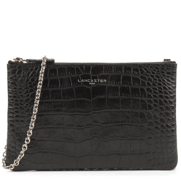 💕LANCASTER PARIS💕 Element Croco Pochette 8" - Picture 1 of 11